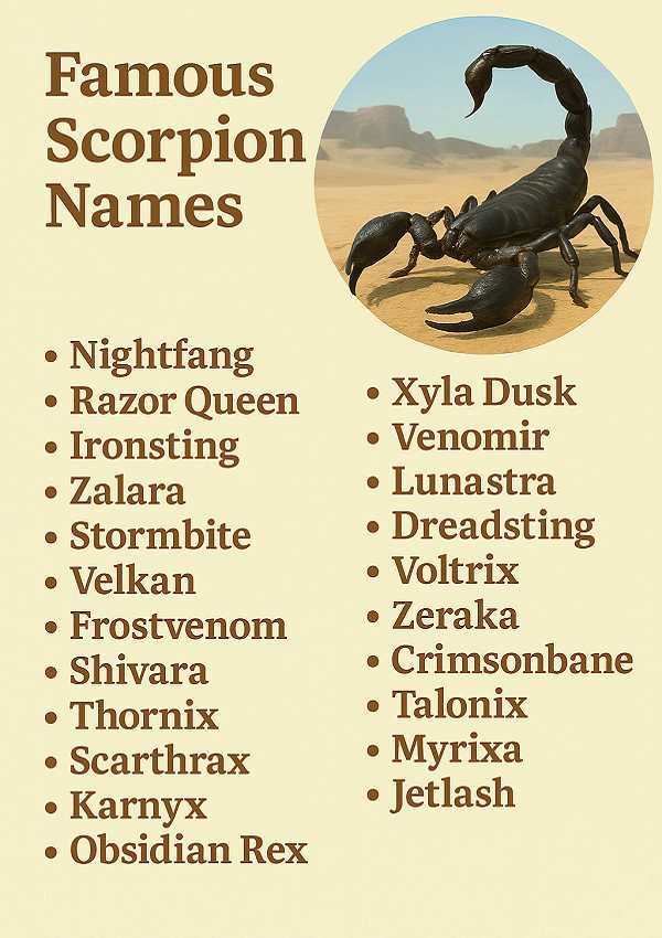 Famous Scorpion Names