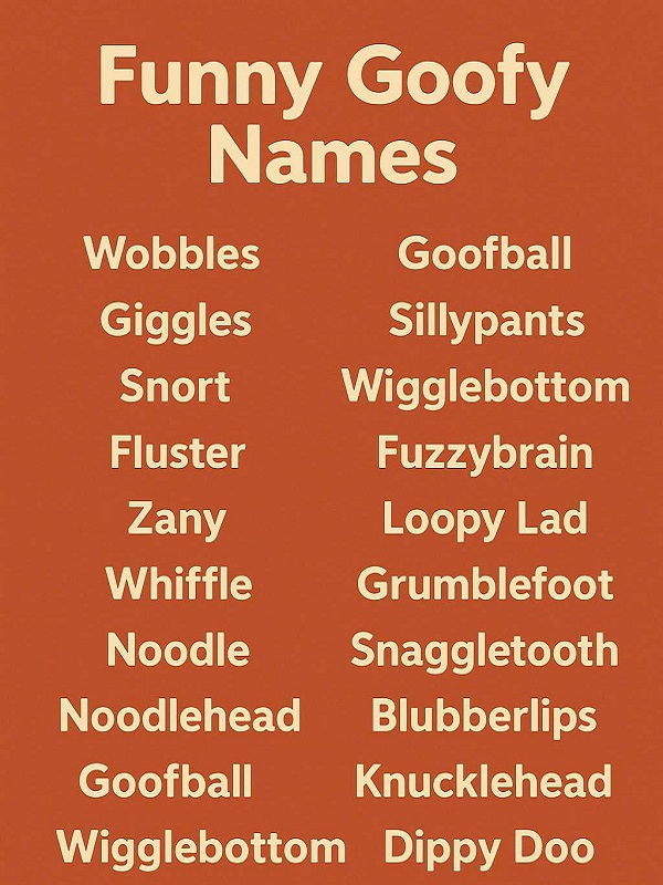 Funny Goofy Names