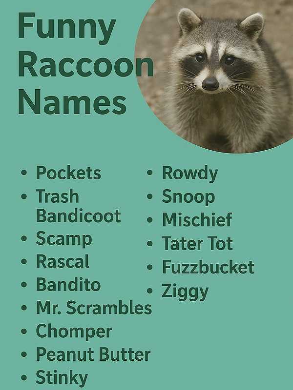 Funny Raccoon Names