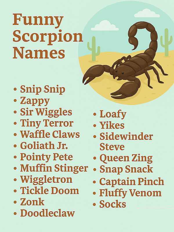 Funny Scorpion Names