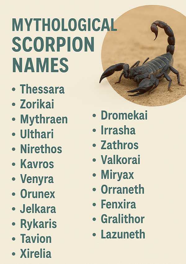 Mythological Scorpion Names