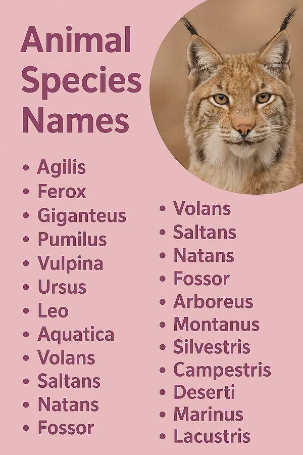 Animal Species Names