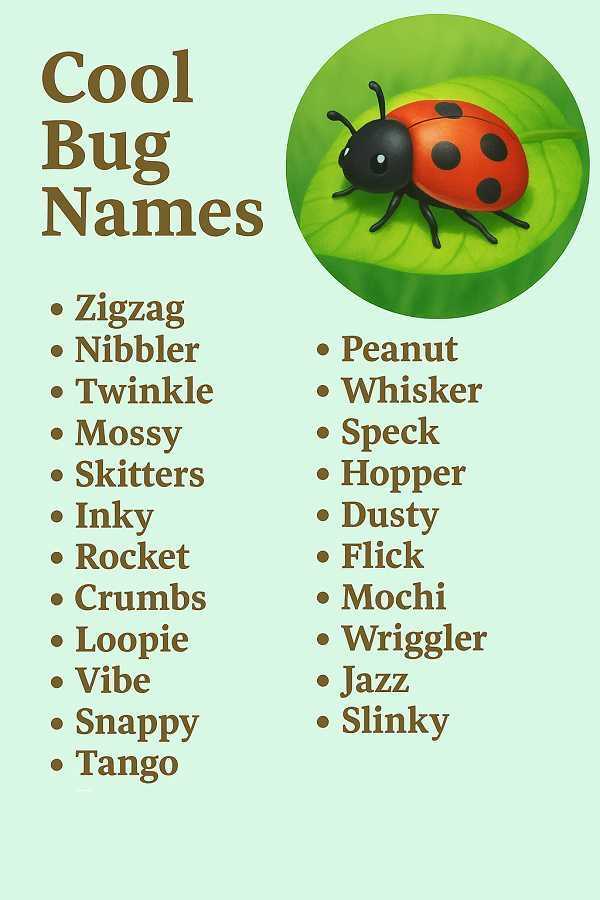 Cool Bug Names