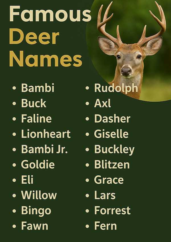 Famous Deer Names