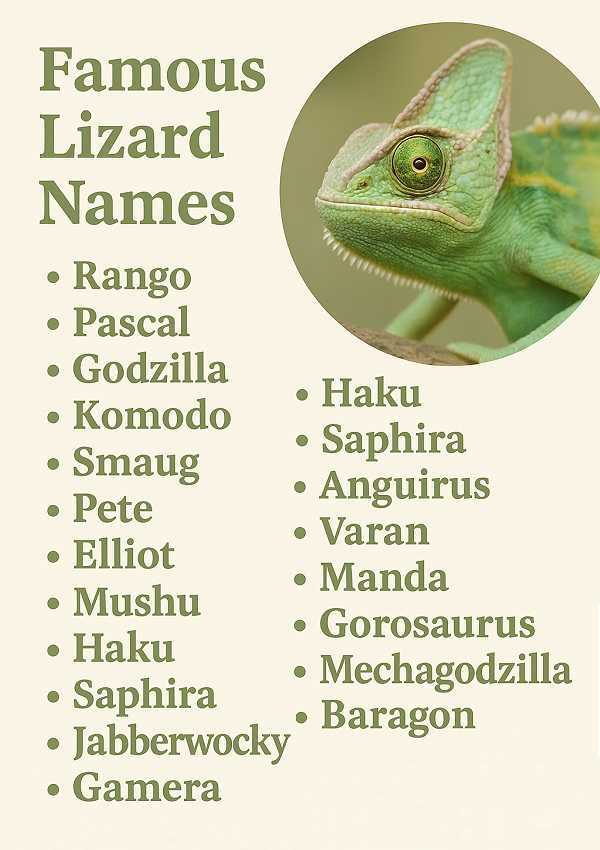 Famous Lizard Names