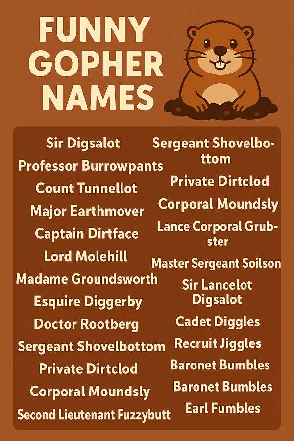 Funny Gopher Names