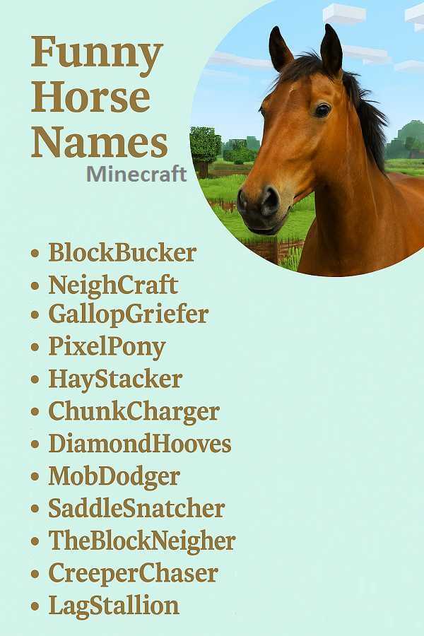 Funny Horse Names Minecraft
