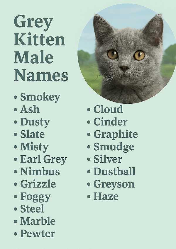 Grey Kitten Male Names