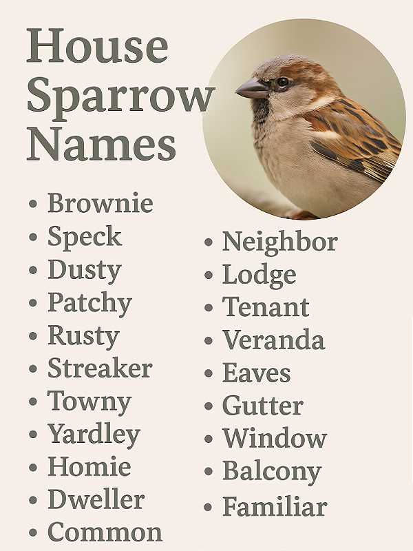 House Sparrow Names
