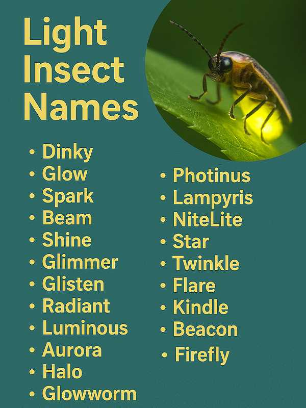 Light Insect Names