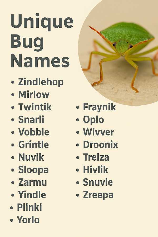 Unique Bug Names
