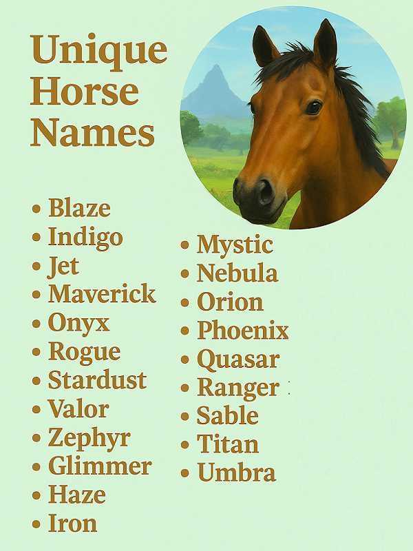 Unique Horse Names