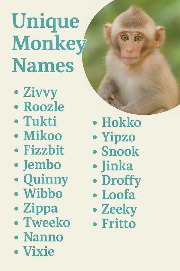 Unique Monkey Names