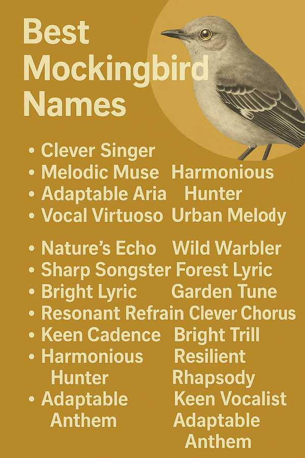 Best Mockingbird Names