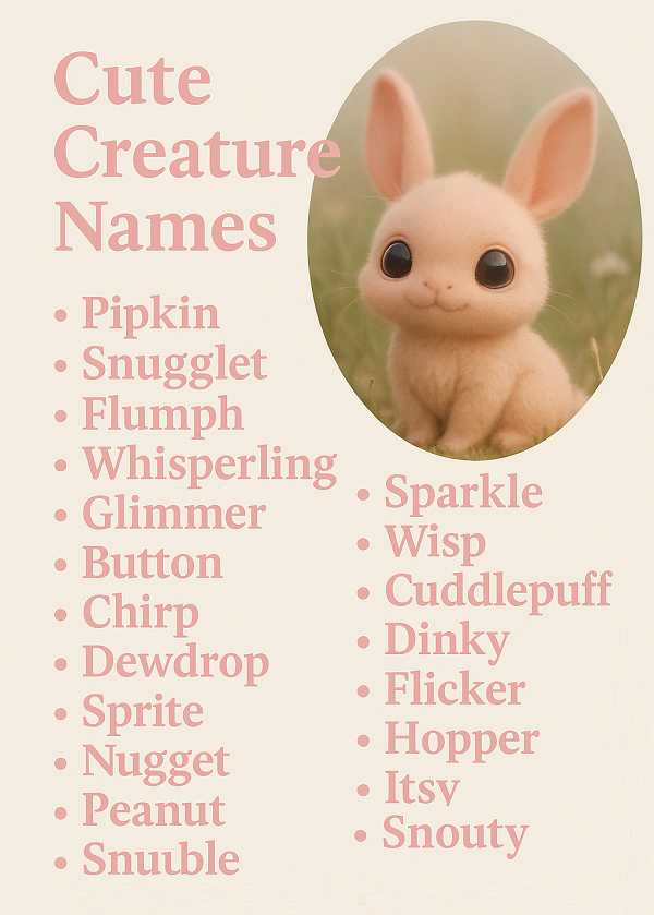 Cute Creature Names