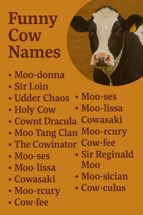 Funny Cow Names