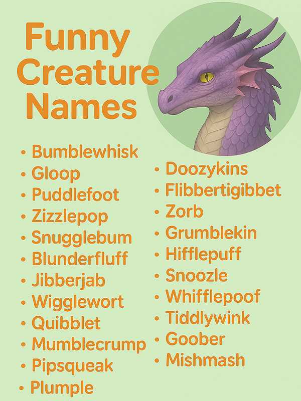 Funny Creature Names