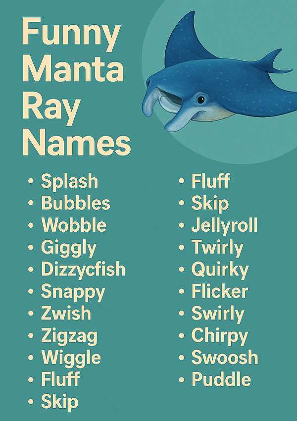 Funny Manta Ray Names