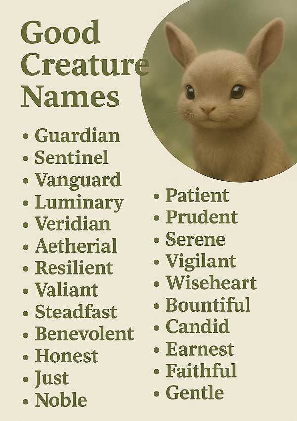Good Creature Names