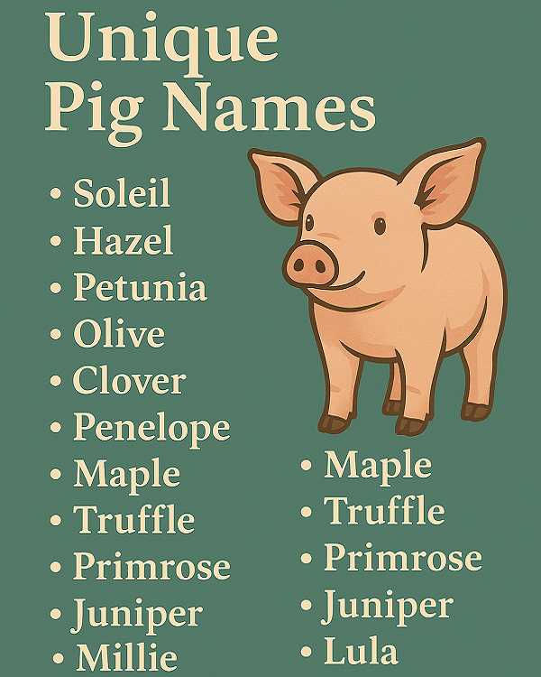 Unique Pig Names