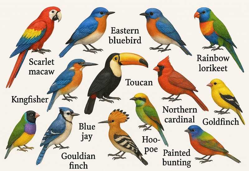 Colorful Bird Species Names