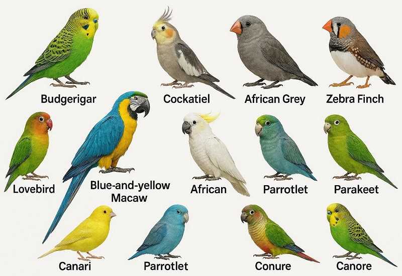 Pet Bird Species Names